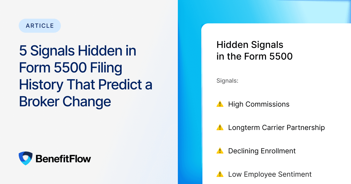 5 Signals Hidden in Form 5500 Filing History That Predict a Broker Change
